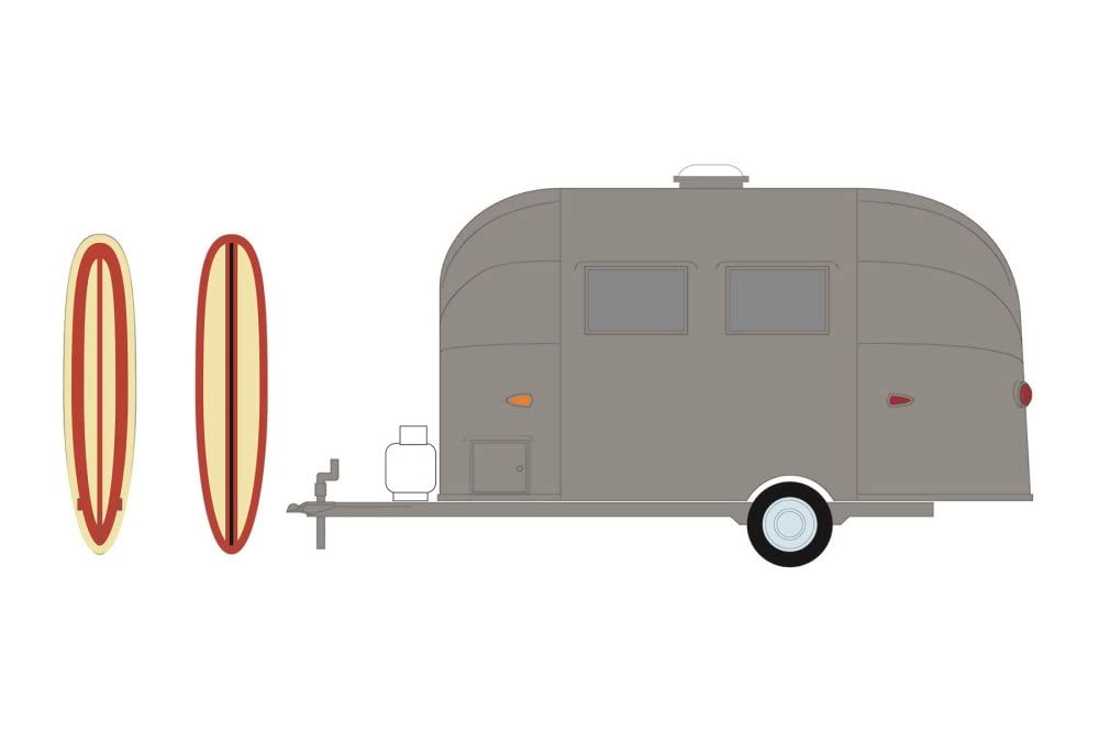 Amazon.com: ModelToyCars Airstream 16' Bambi with Surfboards